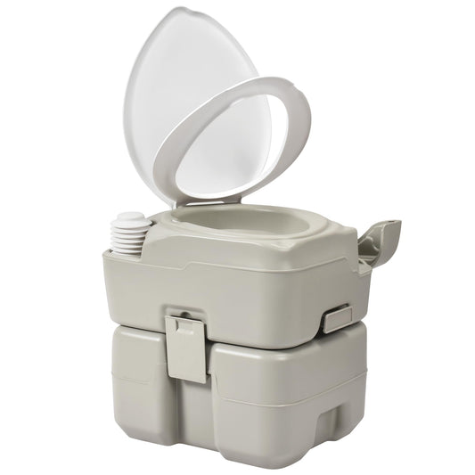 YITAMOTOR 5.3 Gal Portable Toilet for Camping, RV Toilet with Diagonal Elongated Bowl Seat, Porta Potty with Hand Sprayer, Leak-Proof for Adults, RV Travel, Hospital, Boat, Trip, Home
