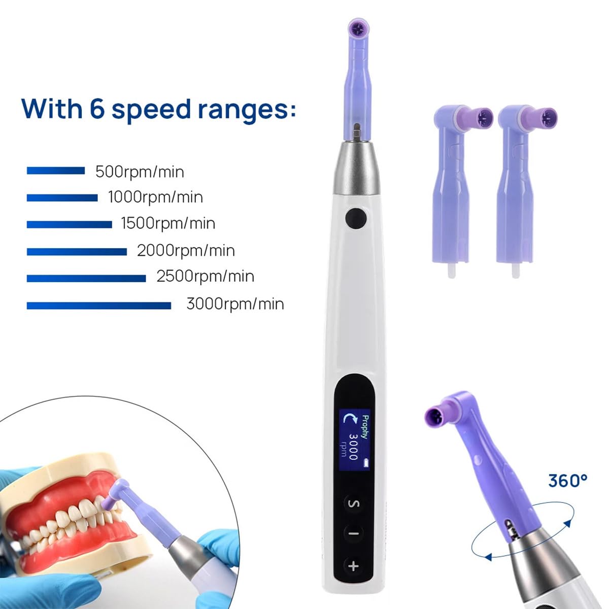Teeth Cleaning and Bleaching, Dental Tooth Polisher, Tartar Removal, Cordless Hygiene Cleaning Cell Phones,LCD
