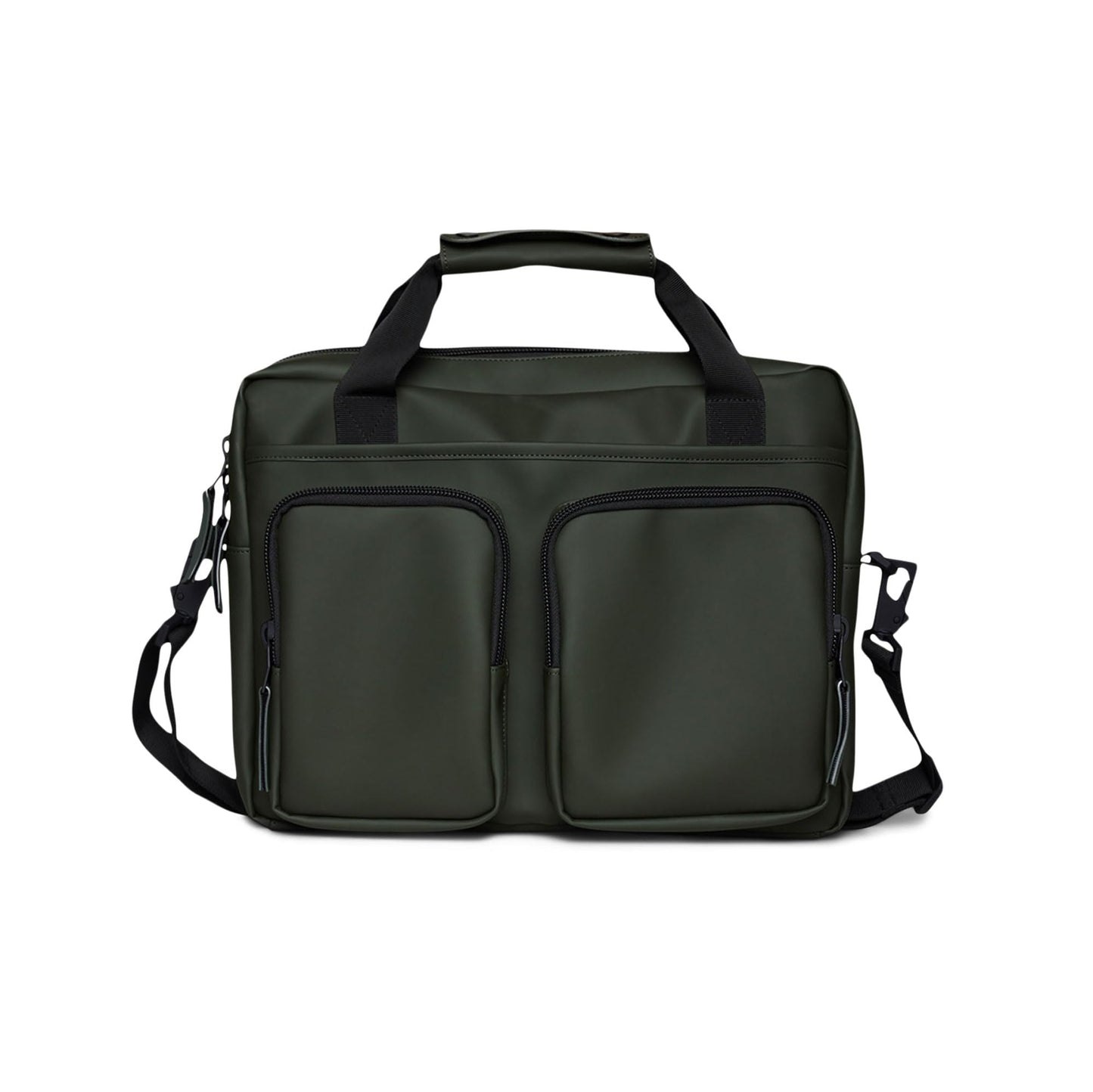 RAINS Texel Tech Bag - Green Waterproof Water Resistant Water Repellent Laptop Bag Unisex Commuter Travel Case 15" Computer Sleeve Tech Organizer - 2 Year Warranty