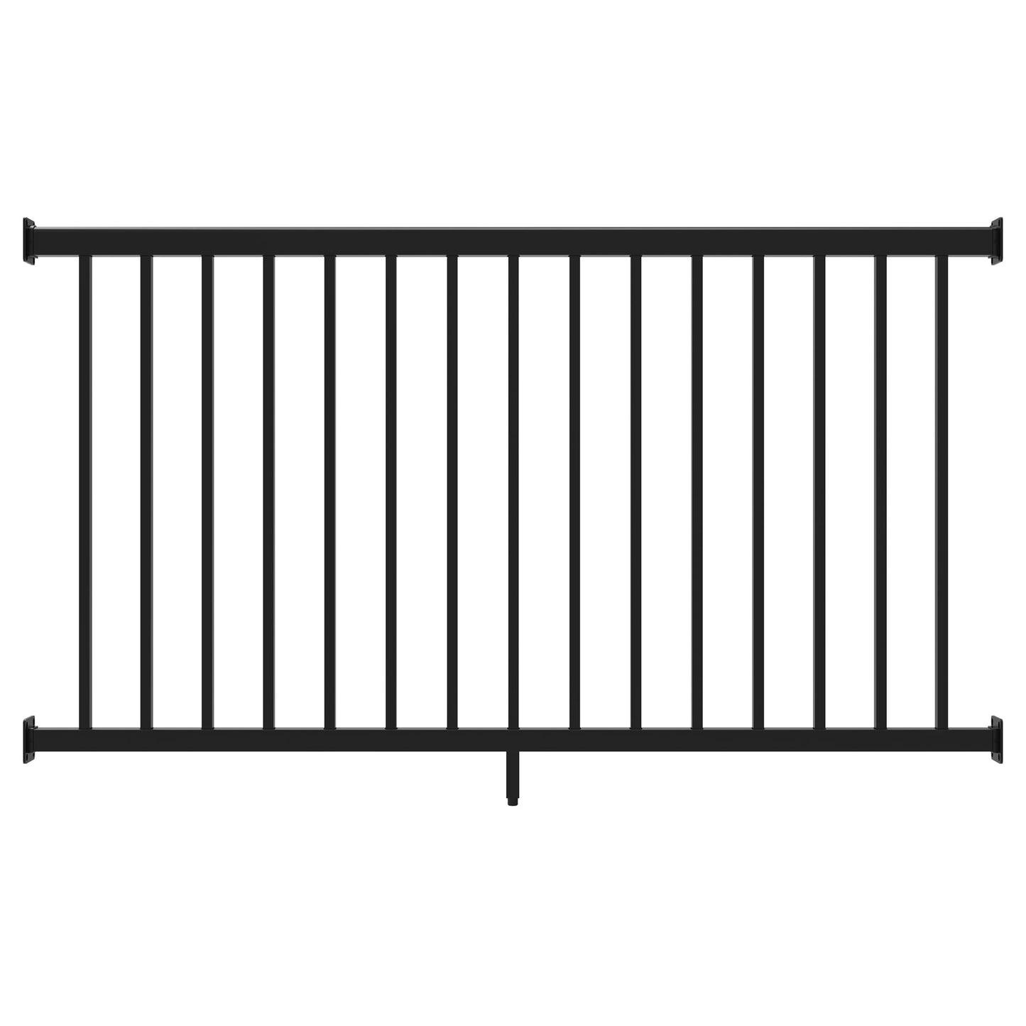 AMSOOM Railing kit-36 Inches High Heavy Duty Steel with Railings Balusters for Terraces and Courtyards Various Indoor and Outdoor Scenes(Black,6ft Wide)