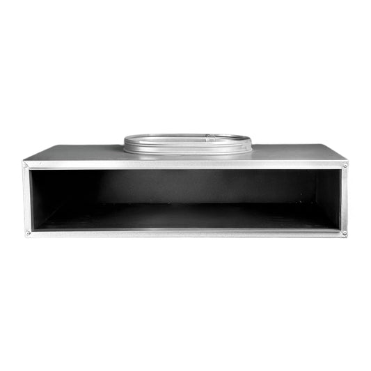 BUILDMART - 24" Plenum Box for [24" Linear Slot Diffuser - (3 Slot) Triple Slot] Premium Insulated Galvanized Sheet Metal Plenum Box for Heating and Cooling - Texas Buildmart