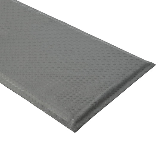 GOOFCXO 3 x 5 FT Anti Fatigue Mats Industrial 15/16 Inch Thick Soft Sponge Ergonomic Mat Durable Heavy Duty Diamond Plate for Standing Non Slip Industrial Grade Floor Mat for Leg & Back Pain (Gray)