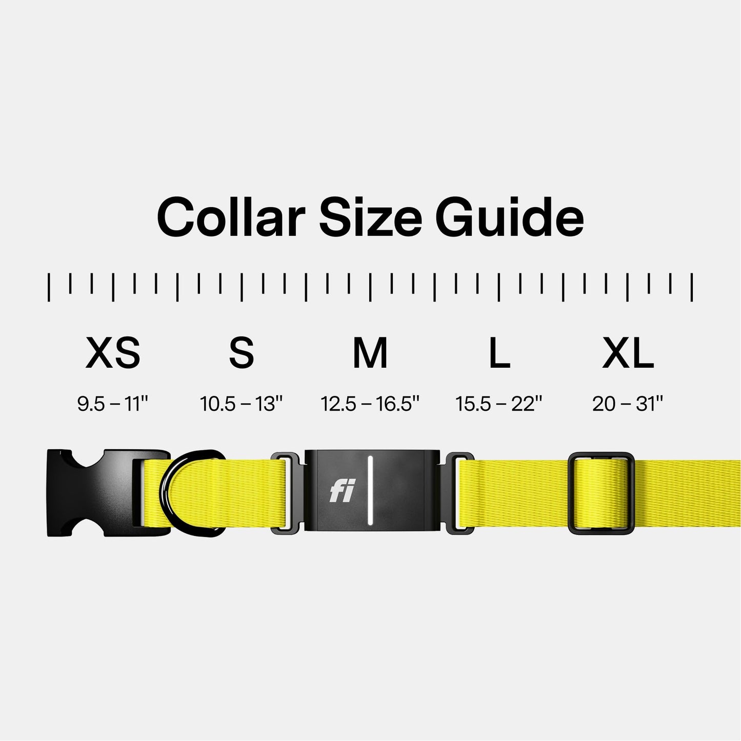 Fi New Series 3+ Smart Dog Tracker Collar [12 Month Membership Included] GPS Tracker for Dogs with Health & Behavior Monitoring, Escape Alerts, Waterproof, LED, Apple Watch Compatible -Yellow, X-Large