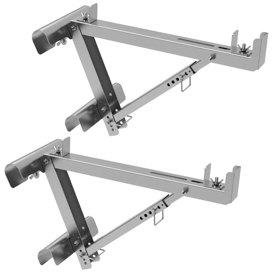 Ladder Jacks 2 Pack Scaffolding Platform Bracket - Two-Rung Short Body Extension Ladder Jack for Working 20 inch Stage