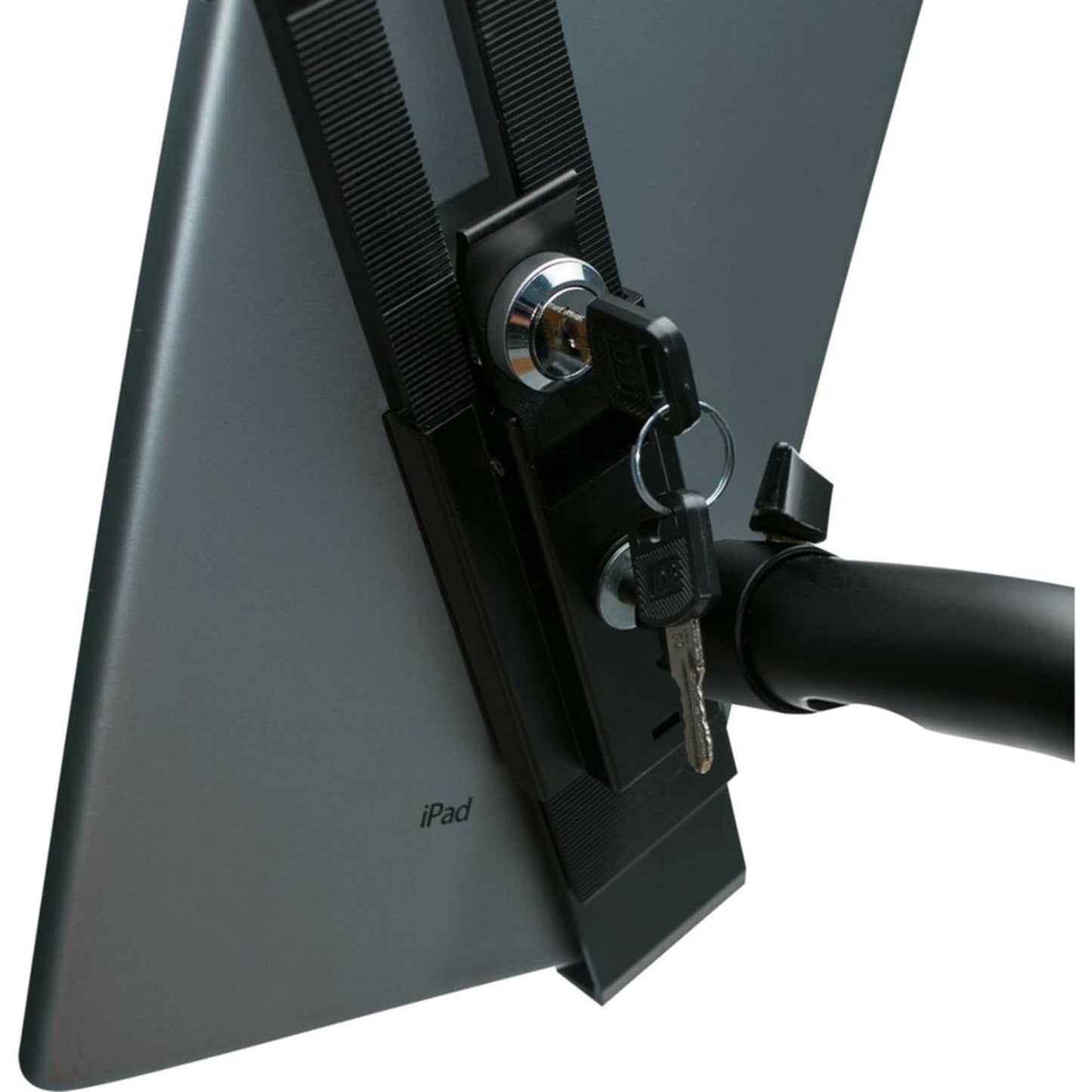 Tabletop Pole Stand – CTA Height-Adjustable Security Elbow Mount with Lock and Key Security System for iPad 7th/8th/9th Gen. 10.2",Surface Pro 4,Surface Go 3 & Other 7-14" Tablets (PAD-HATUE) – Black