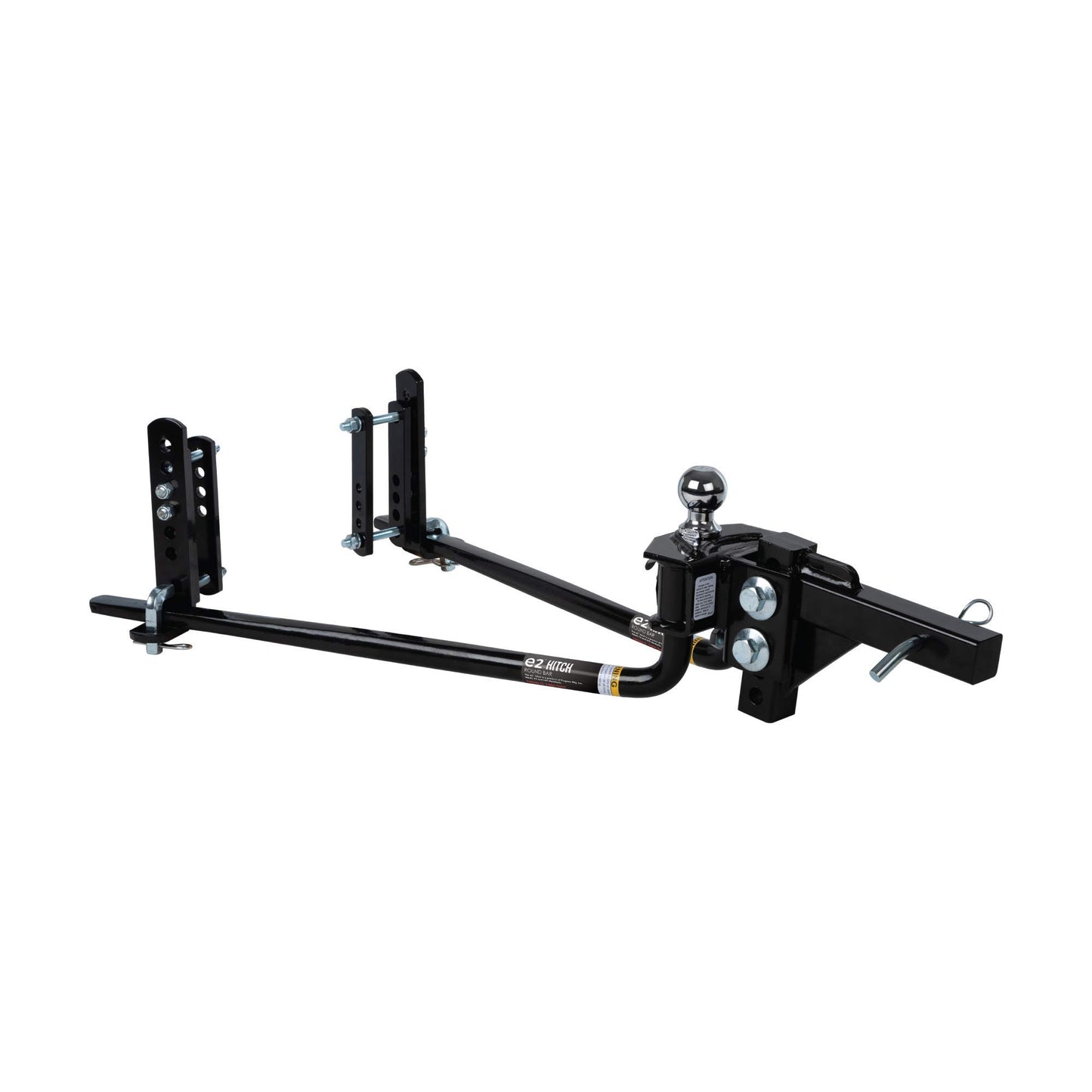 Fastway e2 2-Point Sway Control Round Bar Hitch, 94-00-0800, 8,000 Lbs Trailer Weight Rating, 800 Lbs Tongue Weight Rating, Weight Distribution Kit Includes Standard Hitch Shank, Ball NOT Included