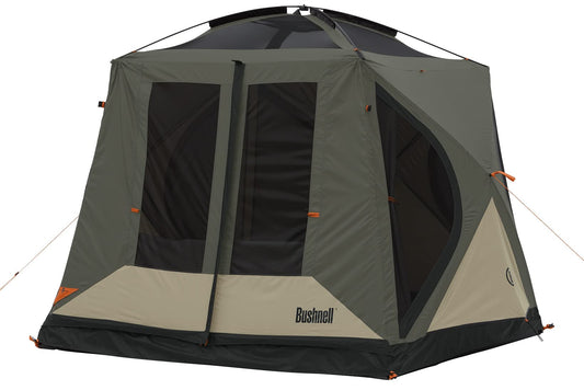 Bushnell Tent | Instant Pop Up 3P / 4P/ 6P / 8P Hub Style Tents | Best Pop Up Tent for Camping, Hiking, Family Camping, Hunting, Fishing, and Basecamp (4 Person)