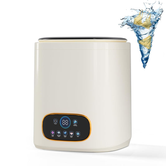 Portable Fully Automatic Washing Machine, 9L Compact Underwear Mini Washer with LCD Touch Control Screen, One-Touch Operation, Easy Installation, Ideal for Apartments, Dorms, RVs & Travel, 110V