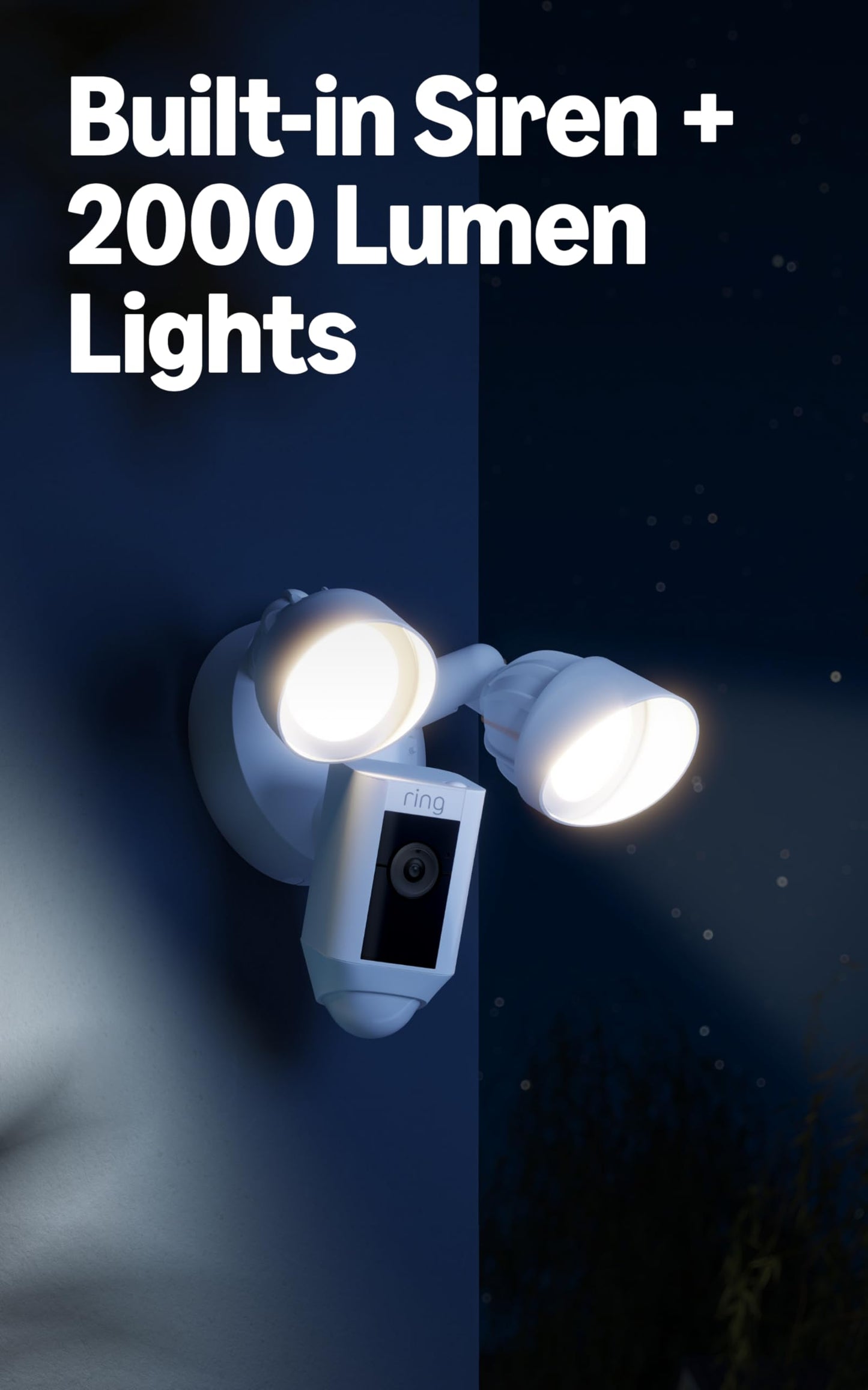 Ring Floodlight Cam Plus with Plug-In Mount - Plug-in power Outdoor Camera, 1080p Video, Live View with Color Night Vision, Two-Way Talk, Siren, Motion detection and alerts, Works with Alexa | Black