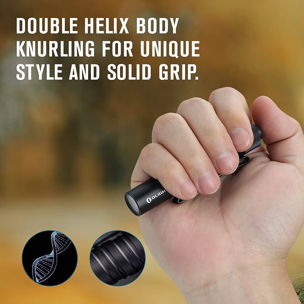 OLIGHT I3T EOS 180 Lumens Dual-Output Slim EDC Flashlight for Camping and Hiking, Tail Switch Flash Light Javelot Turbo 2 1800 Lumen Rechargeable Tactical Flashlight with Long-Range 4921ft Throw
