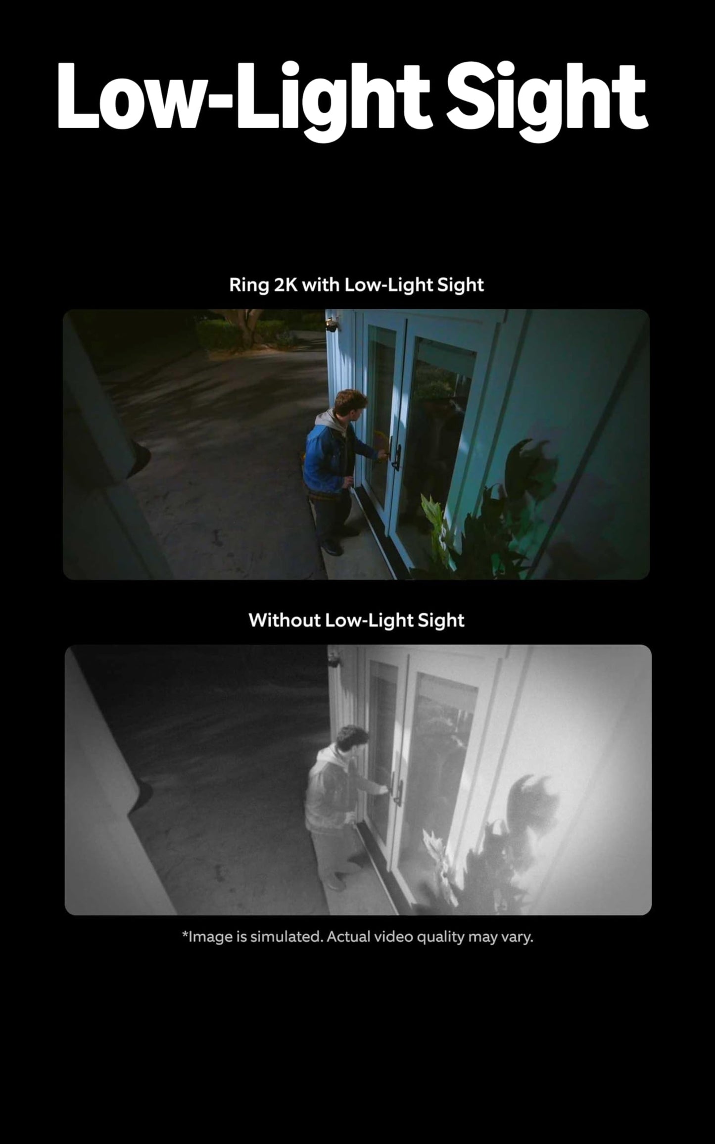 Ring Outdoor Cam Plus, Battery (newest model), Home or business security, Wide-Angle 2K Video with Ring Vision, Low-Light Sight for full-color night vision, Mount-Anywhere Versatility, Black