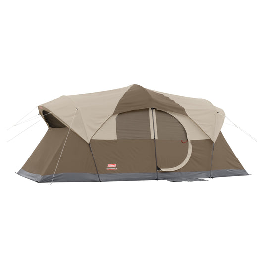 Coleman WeatherMaster 10-Person Camping Tent with Rainfly & Room Divider, Spacious Weatherproof Family Tent with Carry Bag