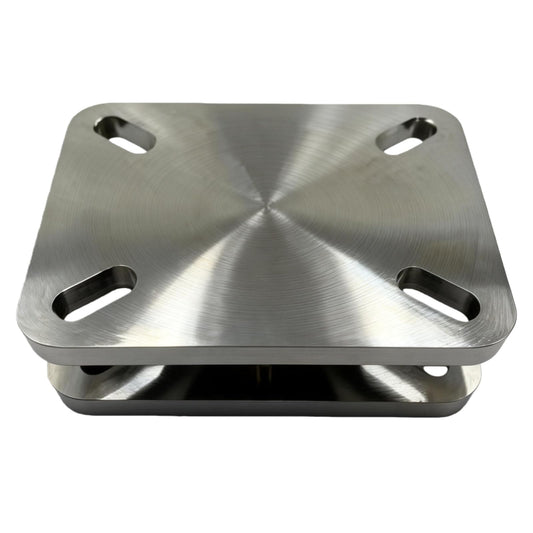 BoCID Heavy Duty Bearing Plate Turntable 5,500 Lb Rating Greaseablle, Kingpinless Design, for Workstations & Displays Industrial Ball Bearing Turntable Swivel Plate 6.3"x4.53"