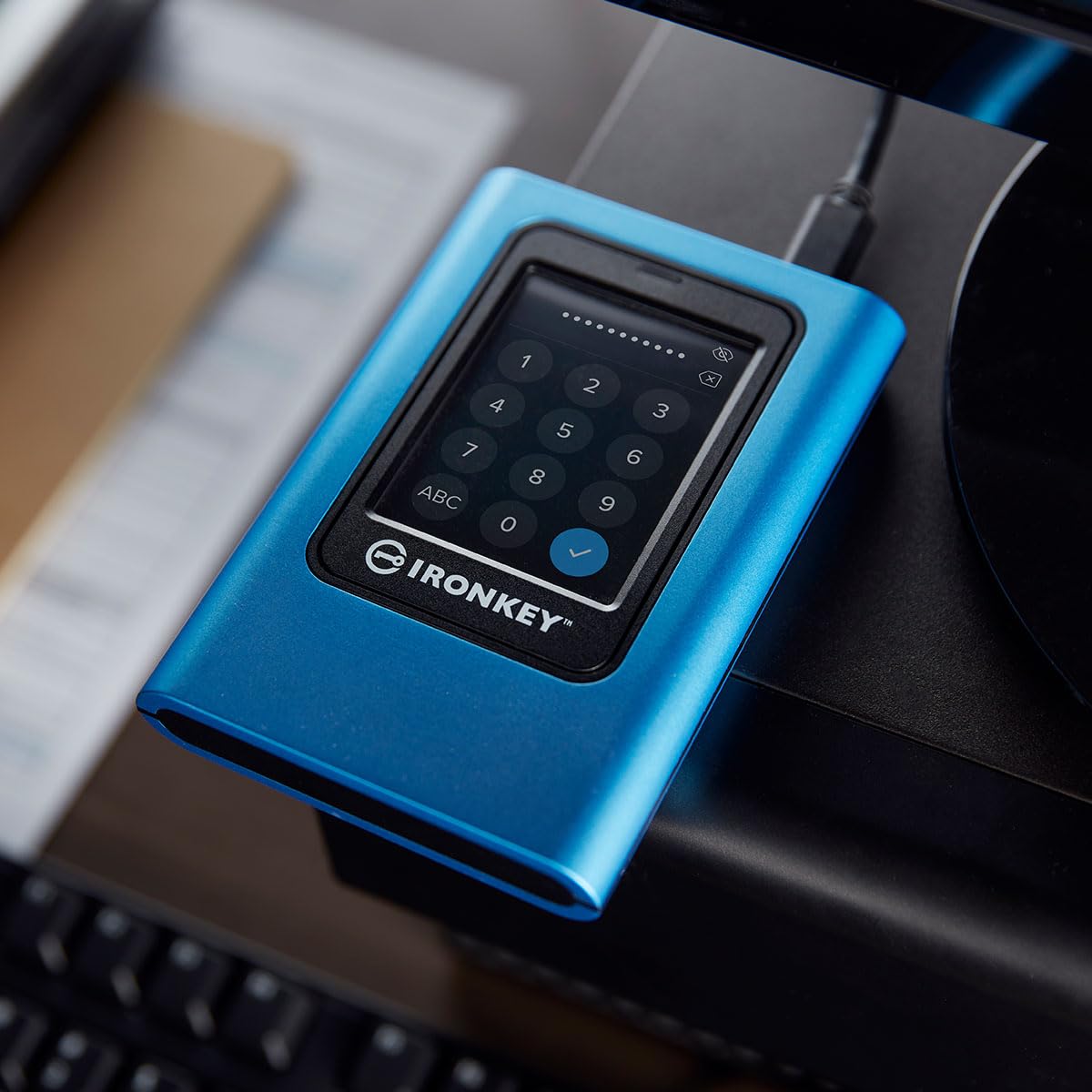 Kingston IronKey Vault Privacy 80 1.92TB External SSD | FIPS 197 | XTS-AES 256GB Encrypted | Touch Screen PIN | Secure Data Protection | IKVP80ES/1920G