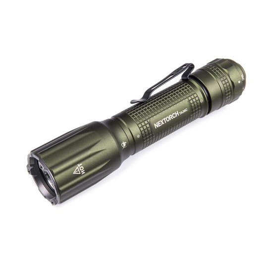 NEXTORCH TA30C EDC Tactical Flashlight 1600 Lumens High Lumens Rechargeable Pocket Flashlight with 5 Lighting Modes for Emergency Tactical Outdoor (Olive Green Color)