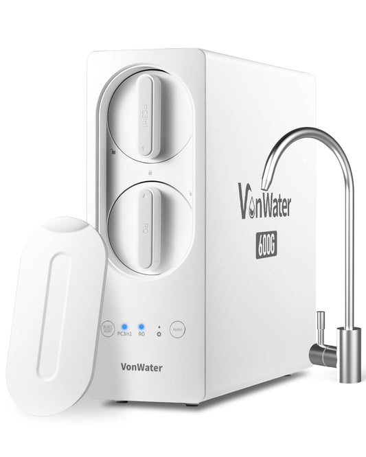 VonWater 600GPD Under Sink RO Water Filtration, 7 Stage Tankless Reverse Osmosis Water Filter System, NSF/ANSI 372 Certified, 2:1 Pure to Waste, TDS, PFAS Reduction