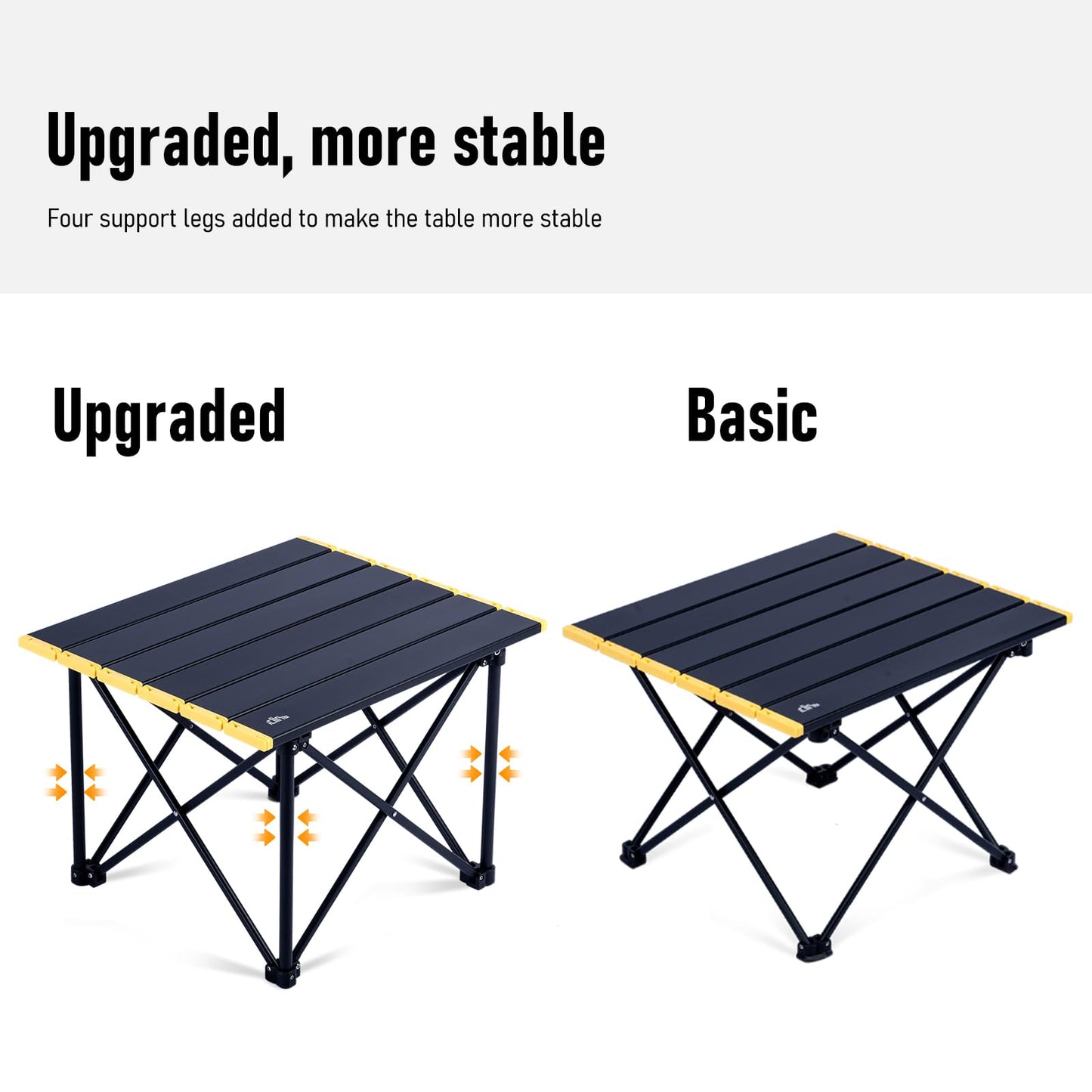 iClimb 1 Light Folding Table and 2 Ultralight Anti-Sinking Folding Chair Bundle for Two Adults Outdoor Camping Beach Concert