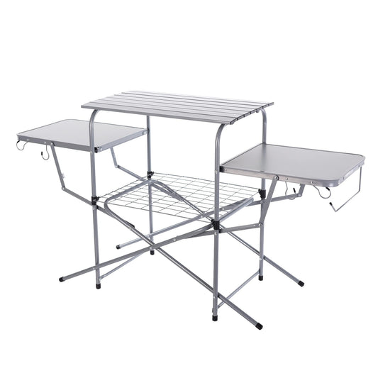 ASMOKE Foldable Grilling Table – Premium & Lightweight Aluminum Cooking Table for Camping, Outdoor BBQ Party and RV Touring - 88lbs Capacity, Comes with Carrying Bag