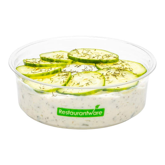 Restaurantware Basic Nature 8 Ounce Deli Containers 500 Meal Prep Containers - Lids Sold Separately PLA Plastic Disposable Food Containers For Holding Snacks Salads And Desserts
