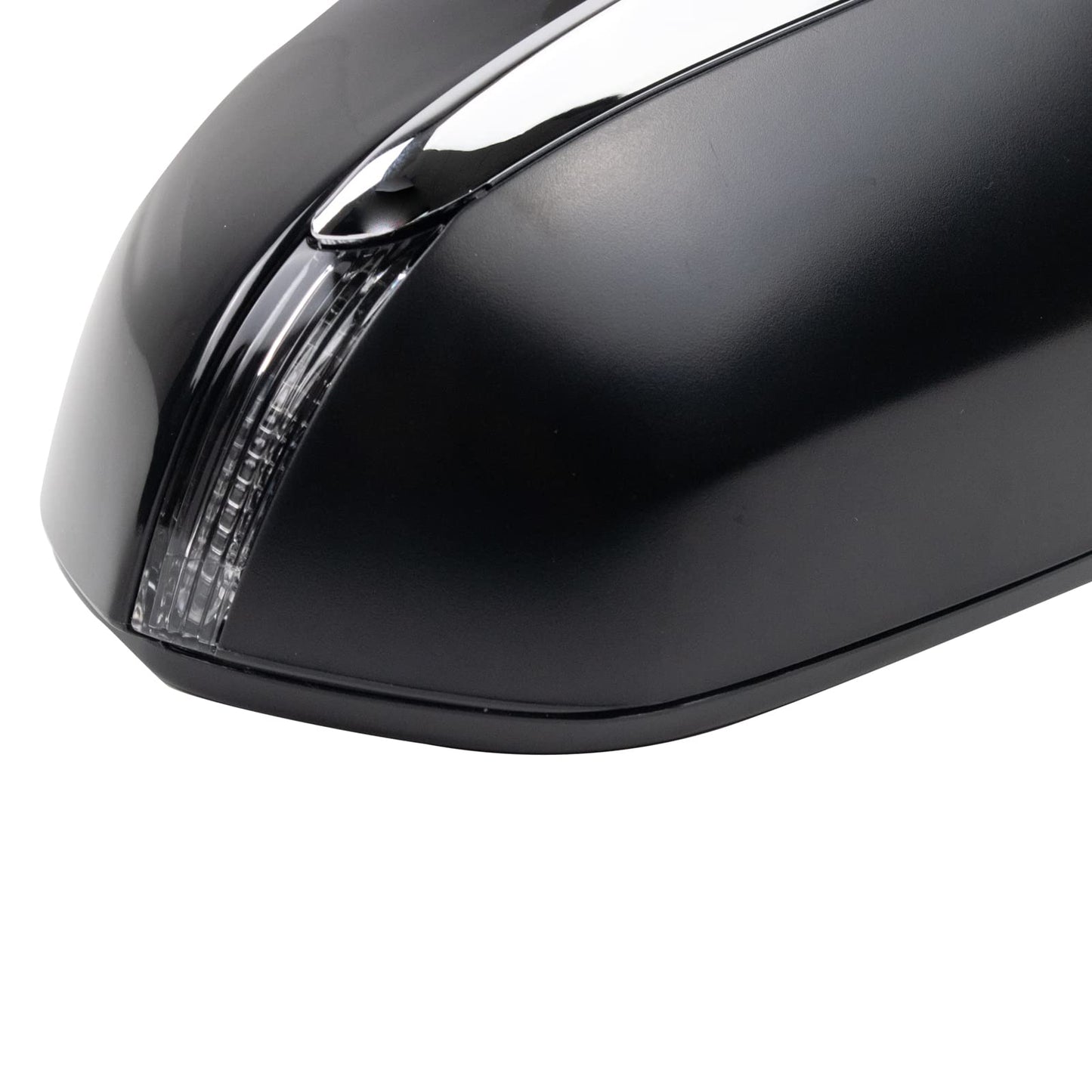 TRQ Passenger Side Power Folding Heated Mirror Smooth Black Paint to Match Compatible with 2018-2021 Lexus NX300h LX1321166