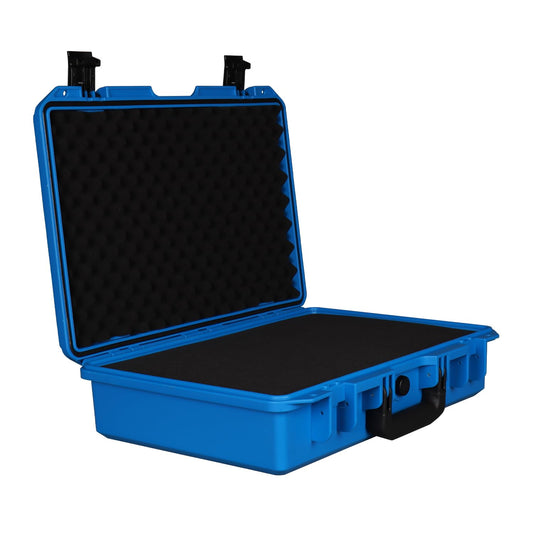 EPDEDICATED IP67 Waterproof Shockproof Hard Case, Orange Rugged Hard Shell with Custom Foam Insert, Lockable Heavy-Duty Equipment Case for Camera Drone Tools Camping Gear, 18.0×13.39×5.12 In (Blue)