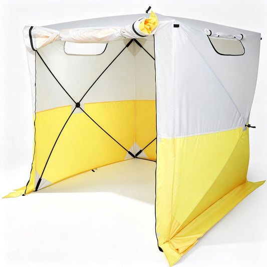 Work Tent WT-66 Pop Up Work Tent 6x6 ft Jobsite Tent, 420D Oxford PU2000mm CPAI-84 V0 Flame Retardant, Instant Tool-Free Setup Portable Work Shelter, UV50+ Heavy Duty Construction Tent