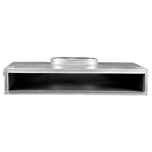 BUILDMART - 24" Plenum Box for [24" Linear Slot Diffuser - (2 Slot) Double Slot] Premium Insulated Galvanized Sheet Metal Plenum Box for Heating and Cooling - Texas Buildmart