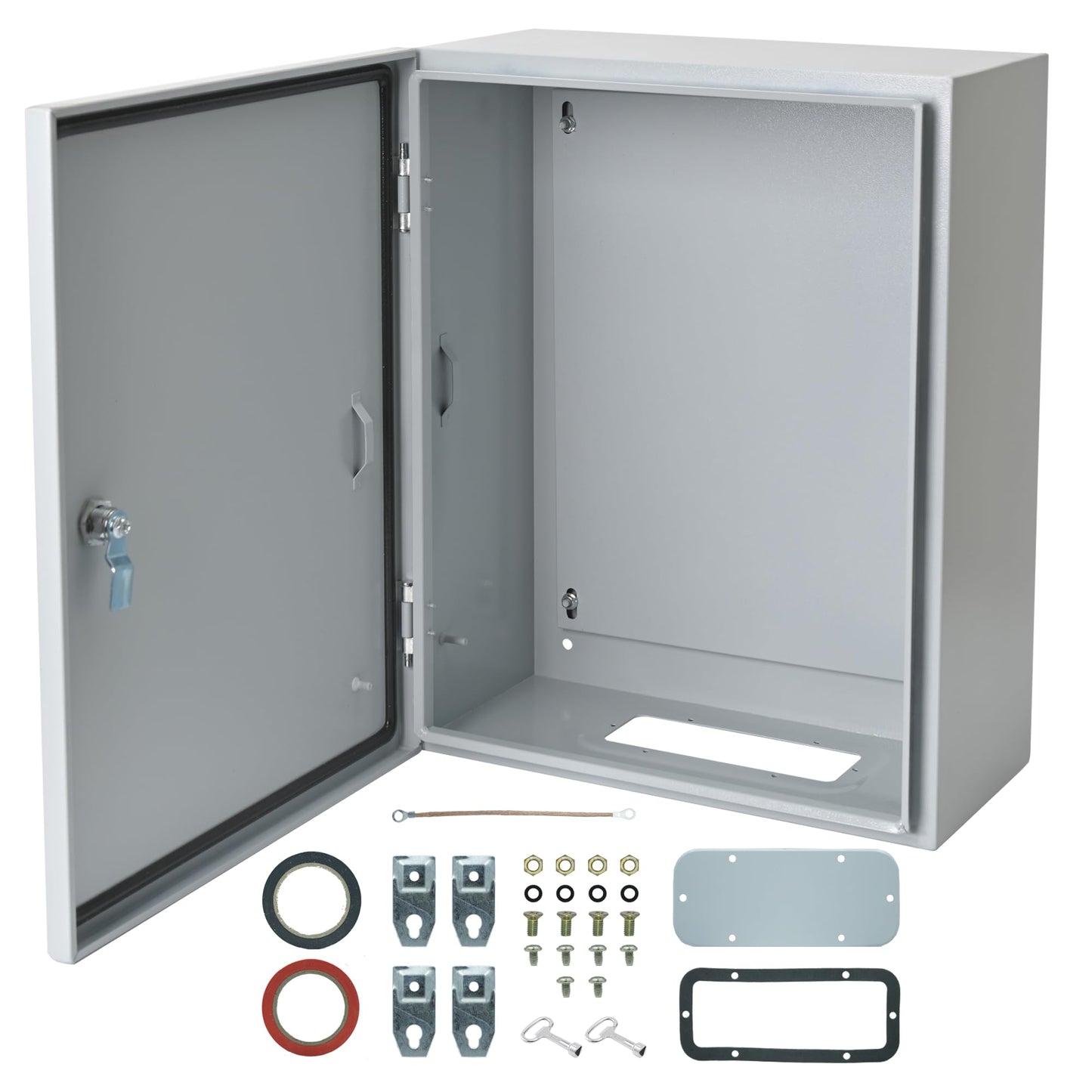 Waterproof Electrical Enclosure 24 x 24 x 12 inches, Outdoor Electrical Box Weatherproof, Electrical Junction Box with Reinforced Lock