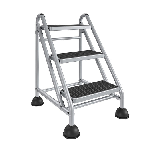 Cosco 3-Step Rolling Step Ladder, Grey