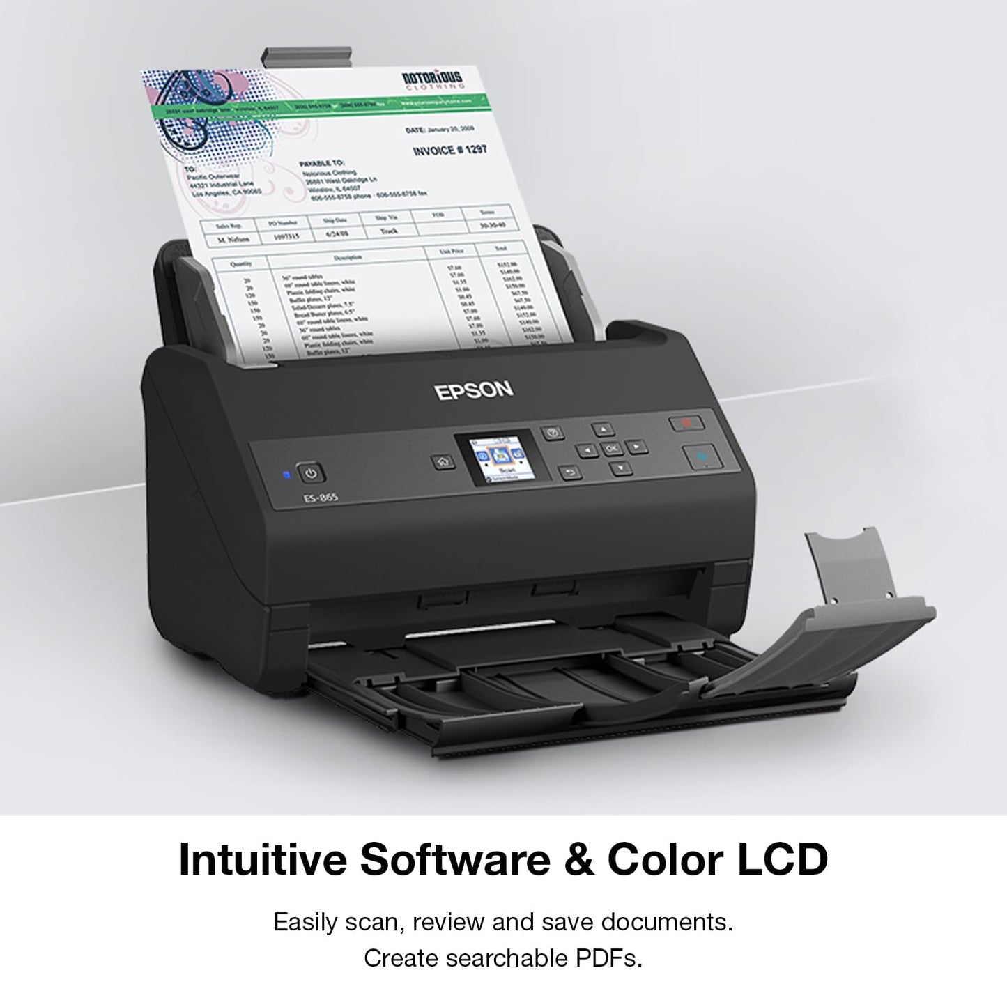 Epson Workforce ES-865 High Speed Color Duplex Document Scanner with Twain Driver
