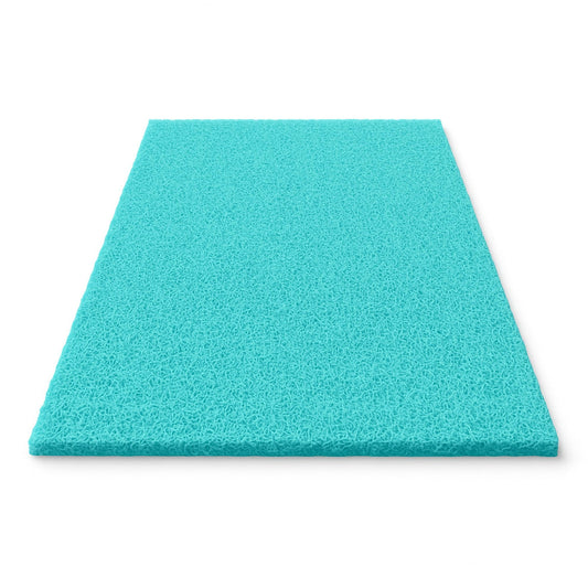 FloorTags Vinyl Mesh Entry Mat 4’ x 12’ – 1/2" Thick Heavy Duty Scraper & Drainage Floor Mat for Walkways, Entrances & High-Traffic Areas, Teal