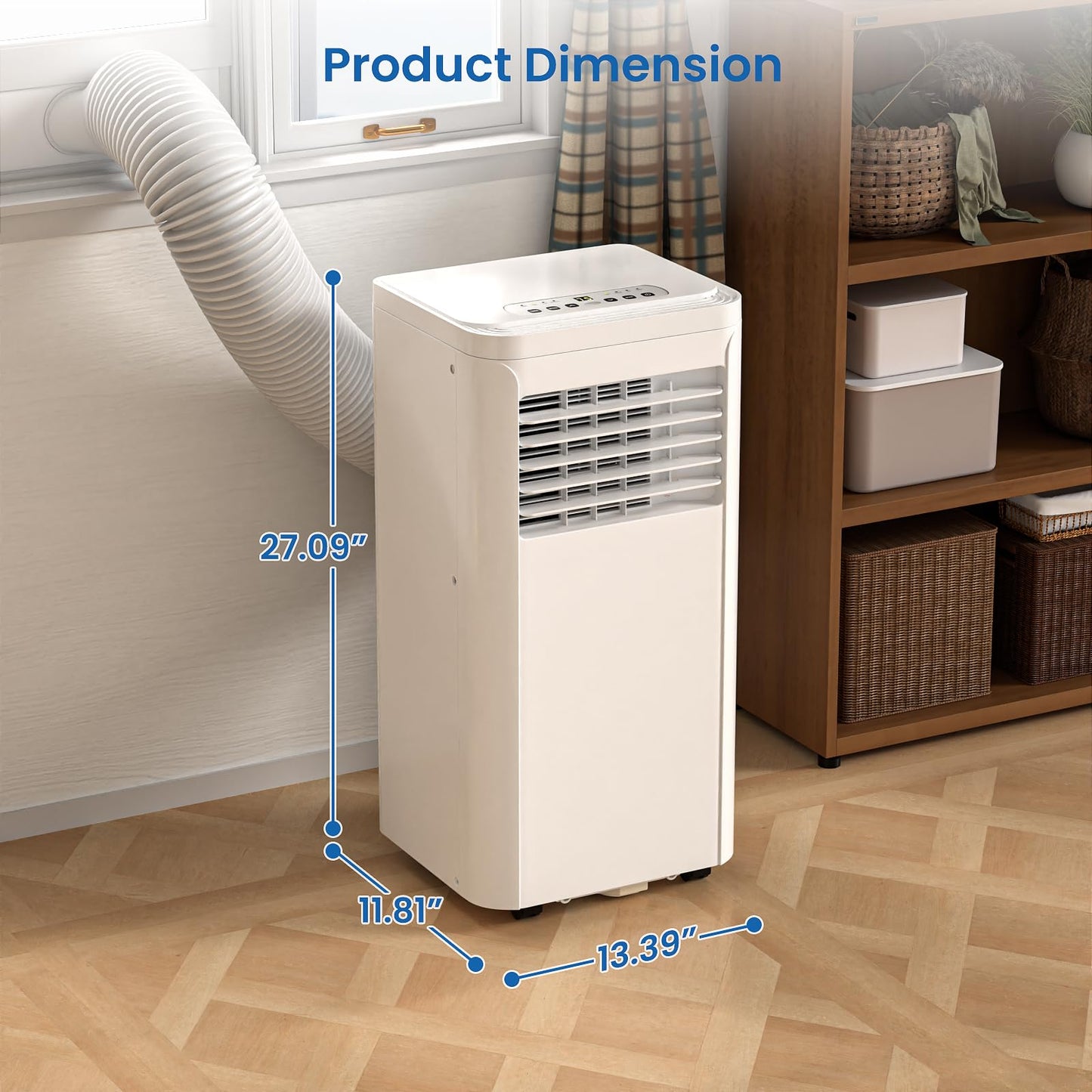 Antarctic Star 10000 BTU Portable Air Conditioners, Portable AC Unit with Fan/Dehumidifier/Sleep Modes, Cools up to 450 Sq.Ft with Remote Control, 24H Timer, Window Kits for Living Room, Bedroom