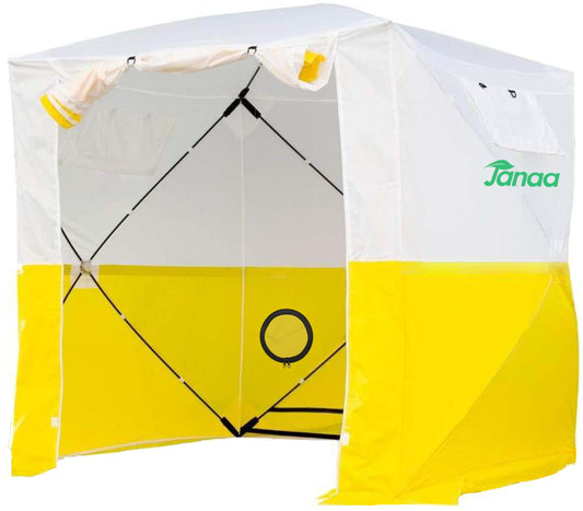 JAX3® Professional Work Tent | Pop Up | 6.2x6.2x7 Ft | Instant Quick and Easy Tool-Free Setup | Waterproof UV50+ & Flame Retardant (CPAI-84) | Splicing, Commercial Tent, Fiber Optic for Heavy-Duty Use