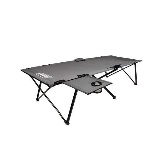 Coleman Pack-Away Big ‘n Tall Camping Cot with Removable Side Table, Extra Wide Cot Fits Adults up to 6ft 6in or 300lbs, Carry Bag Included