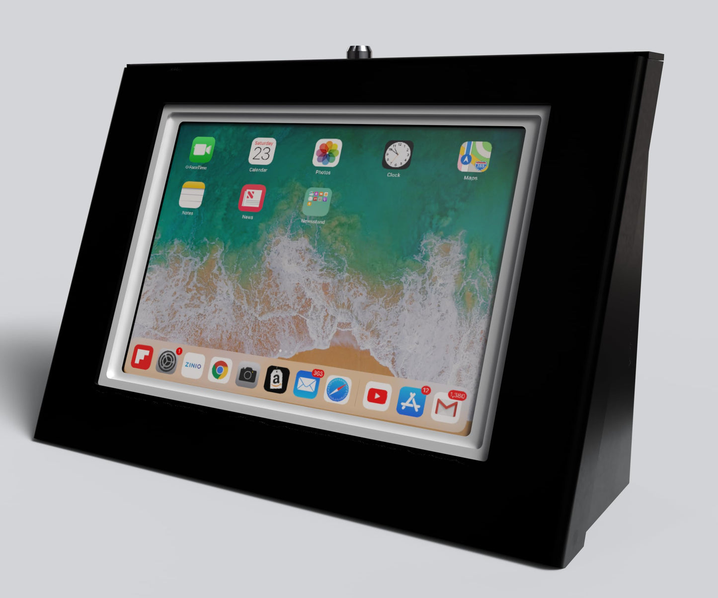 TABcare Easy Wall Mount Security Tablet Kiosk for iPad 10 10.9", iPad 11" 2025 A16 Designed for Integration of USB Hub, Printer, CC Reader & All Your Peripherals (Black)