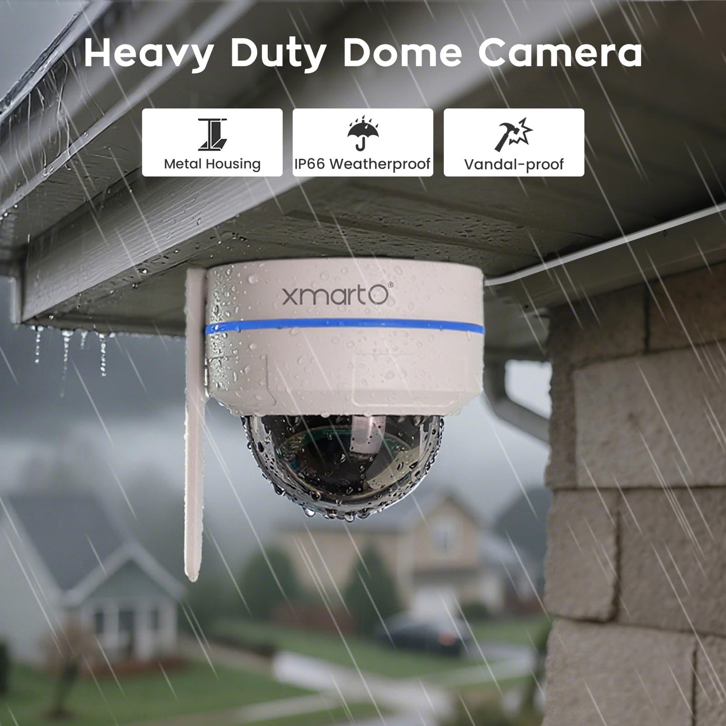 xmartO [2-Pack AI Tracking Ceiling CAM 2K HD Metal Dome PTZ Wireless Security Camera with Automatic Tracking, 2-Way Audio and Night Vision (Standalone WiFi Camera, NOT add-on CAM to NVR)