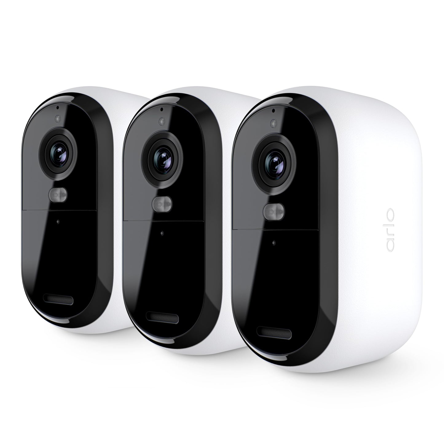 Arlo Essential Security Cameras Wireless Outdoor 1080p HD (2nd Gen, 2023 Release) - Battery Power, Person Recognition, Package Detection, Animated Preview, 1-Month Trial of Secure Plan, 3 Cam, White