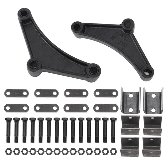 Trailer Axle Hanger Kit Rugged Tandem Trailer Axle Hanger Kit for 1‑3/4in Wide Double Eye Springs For 3500 to 7000 Lb Axles