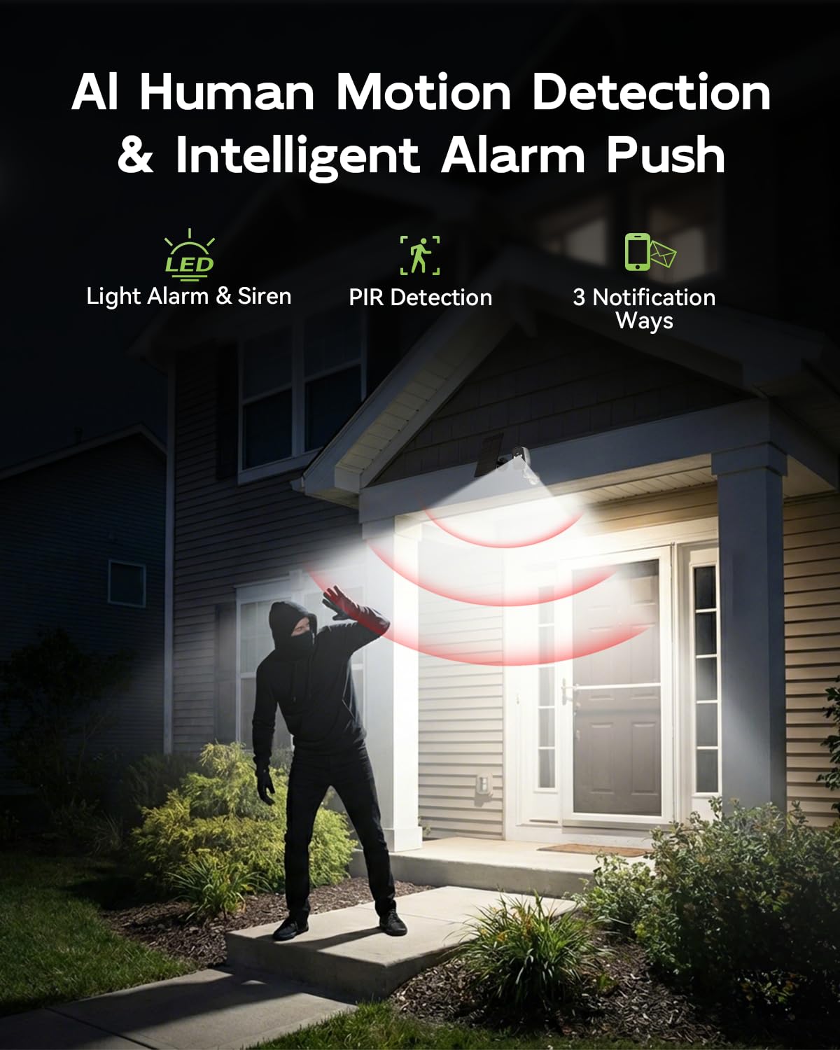 TIEJUS 2K 5G Security Cameras Wireless Outdoor, 4-Pack Solar-Powered Camera for Home with Full Color Night Vision, PIR Detection, IP66/Alexa/2 Way Talk, No Subscription, 5G/2.4GHz WiFi