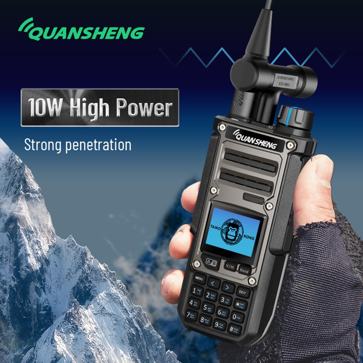 Quansheng TK11(8) Dual Band Ham Radio - High Power Walkie Talkie with NOAA Weather Alert, Air Band, Dual PTT, Type-C Charging & 999 Channels for Outdoor, Emergency, AM FM CW SSB