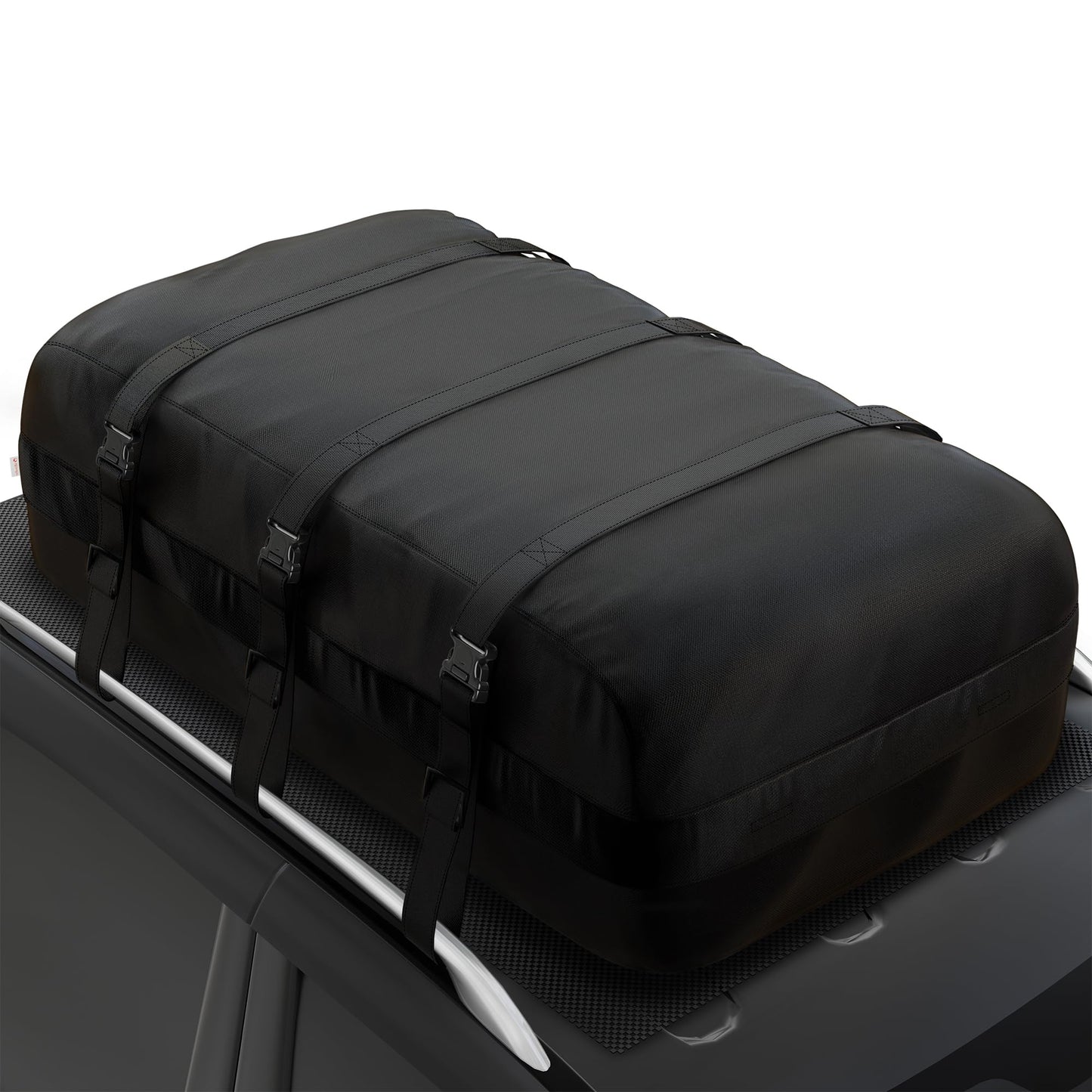 iBirdie Roof Rack Cargo Carrier 32.1 Cubic Feet, XXL Soft-Shell Rooftop Cargo Box, Waterproof Heavy Duty 1200D for Car with/Without Roof Rack, Includes Anti-Slip Mat, Door Hooks, 60x37x25 inches