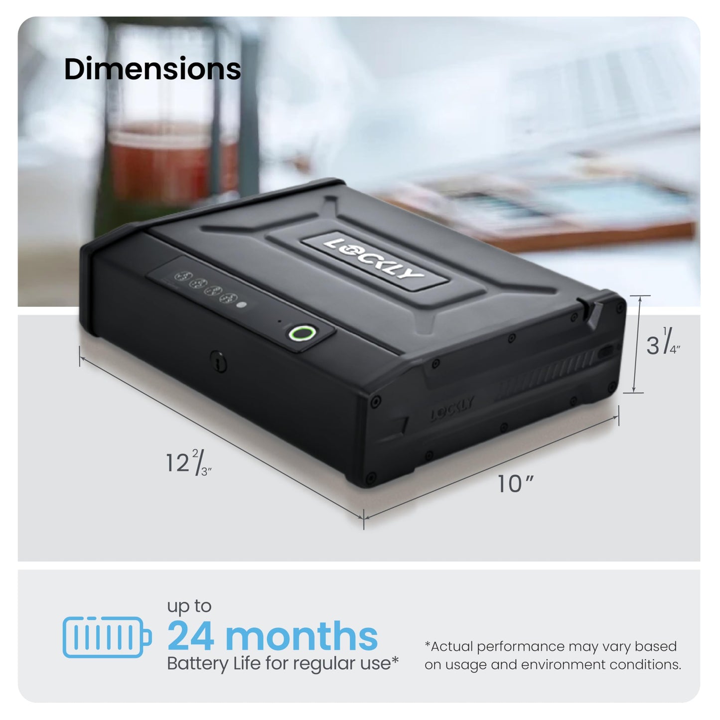 Lockly Wi-Fi Smart Safe – Biometric Safe for Fingerprint, PIN Genie® Keypad, App Control & Instant Alerts for enhanced Home and Business Security