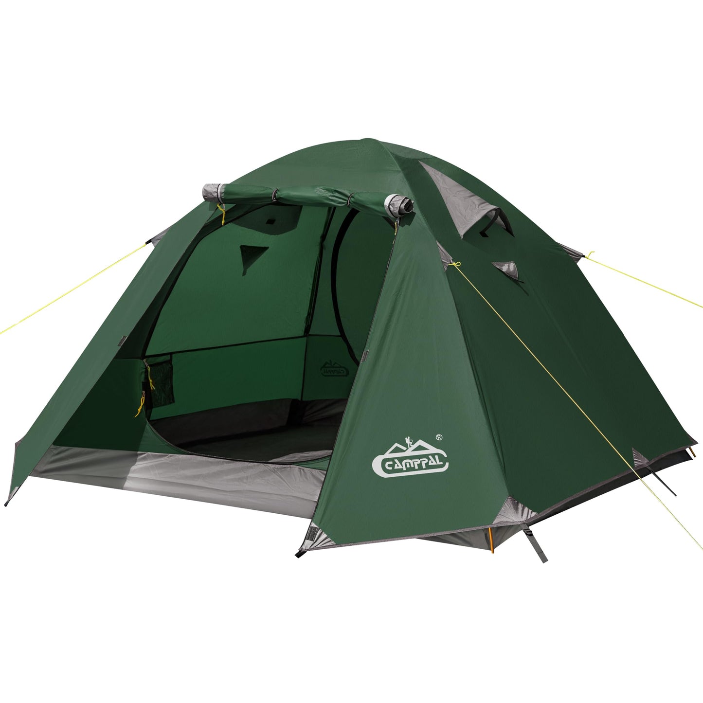 2-3 Person Backpacking Tent with Double Door 2 Vestibule, Waterproof Windproof Lightweight Easy Set Up 3 Season 2 Man Two Person Tent for Camping, Hiking, Motorcycle, Mountaineering with UPF 50+