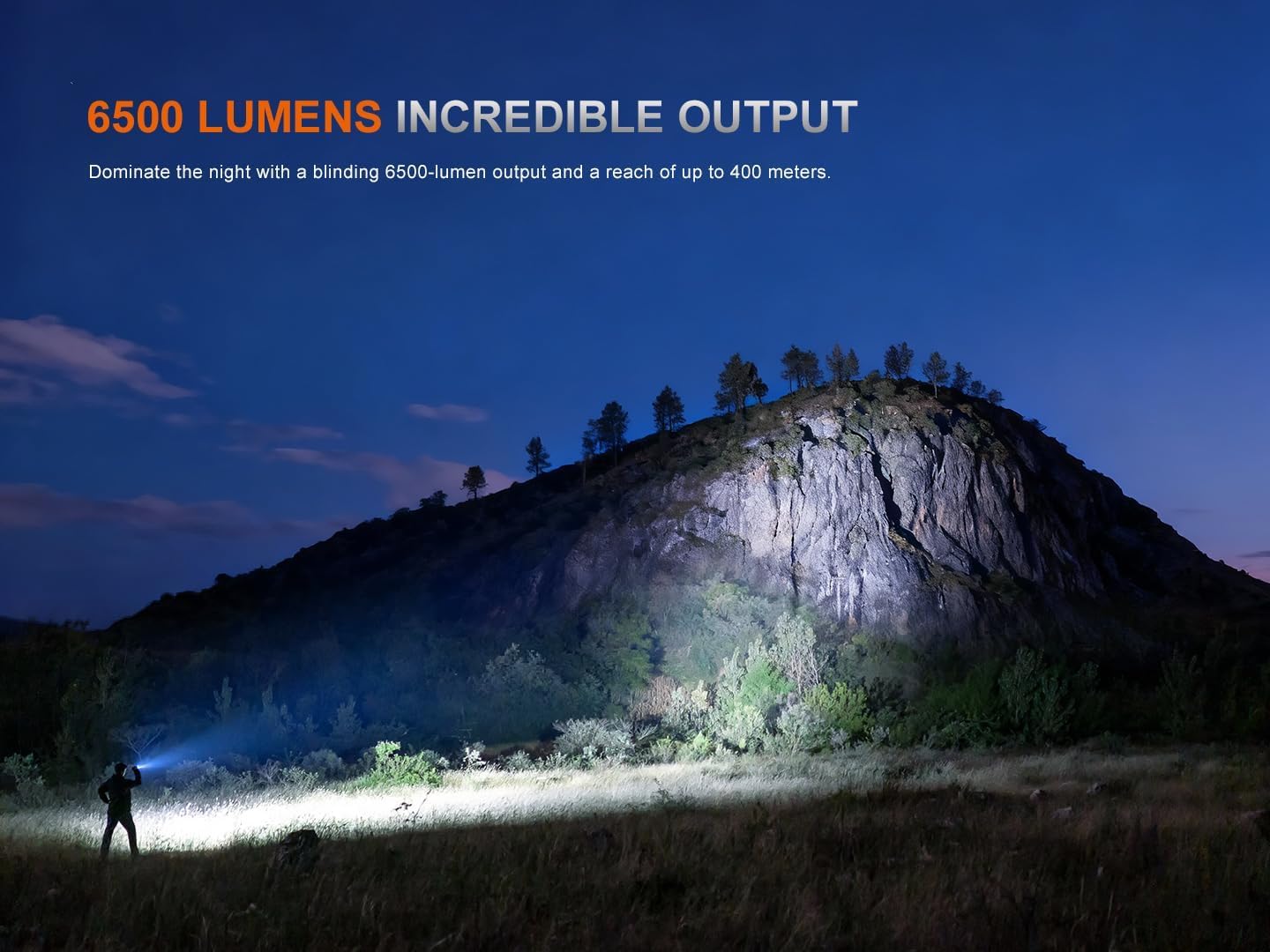 Fenix Flashlight, TK28R 6500 Lumen LED Rechargeable Tactical White/Red Light, Long Throw 437 Yards w/EdisonBright Acc case