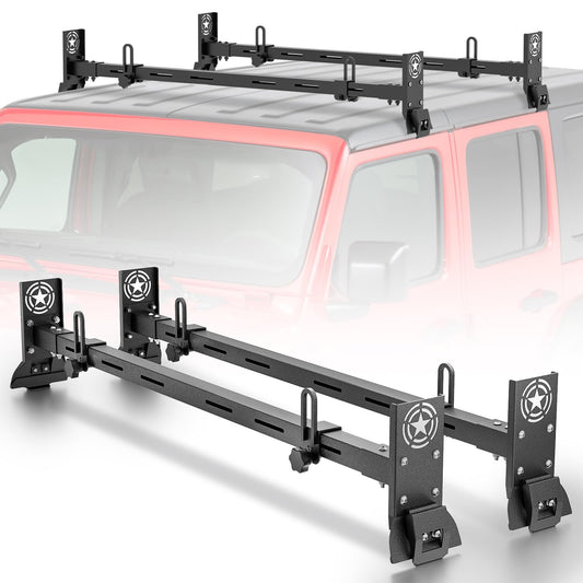 PRYNTO Max 400lbs Load Capacity Crossbars Roof Rack Cross Bars for Wrangler JK JL 2007-2025 & Gladiator JT 2020-2025, Cherokee XJ 1984-2001