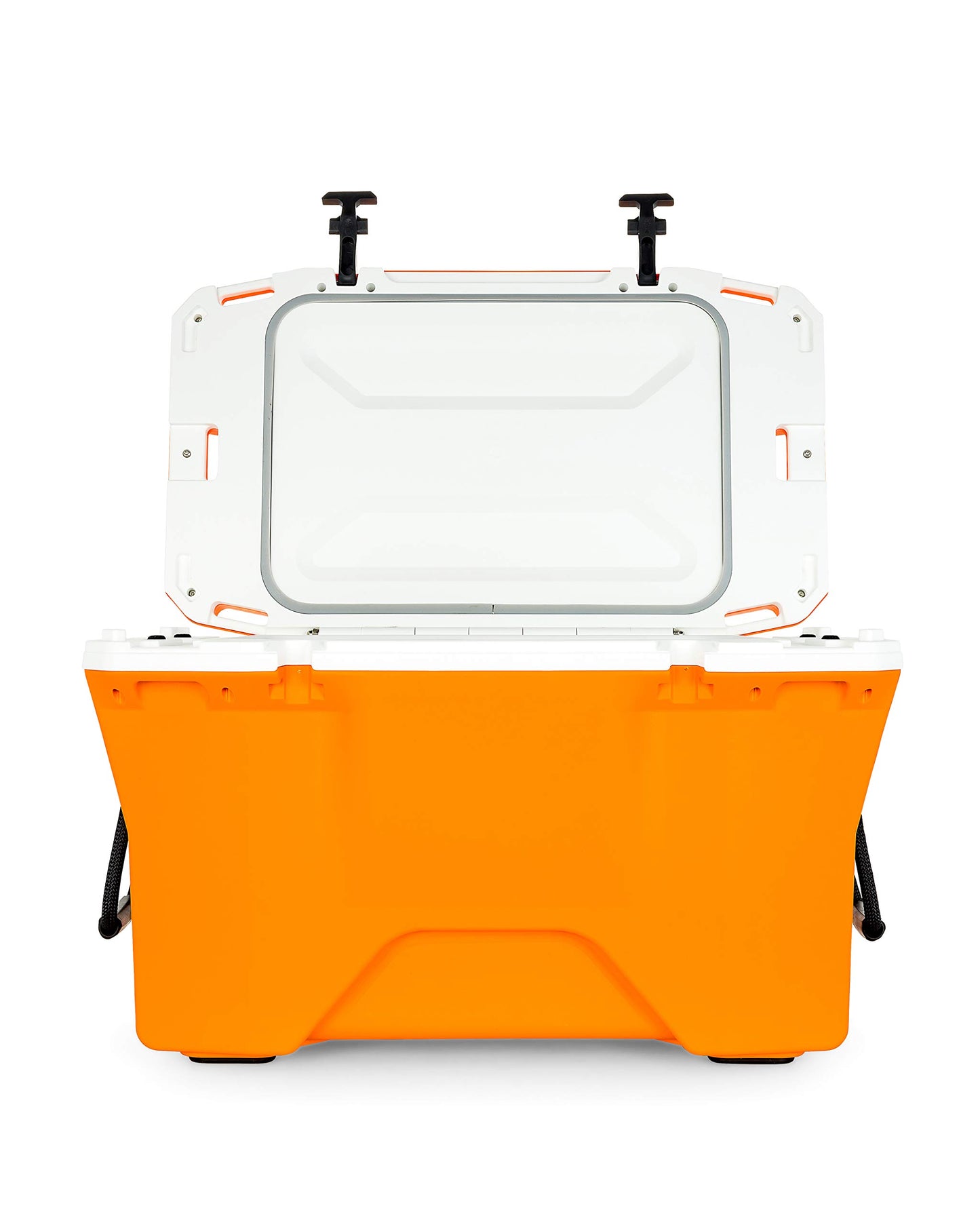 Camco Currituck Tangerine and White 30 Quart Cooler - Rugged Exterior Made for Camping, Hunting, Fishing and Tailgating - Comes with Cooler Basket (51757)
