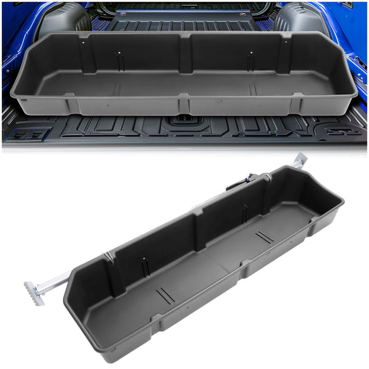 HECASA Adjustable 55-69 inch Truck Storage Box Compatible with Ford Chevy Chevrolet GMC Dodge Ram Toyota Nissan, Universal Truck Bed Storage Cargo Organizer Beds, Secure Cargo Organizer