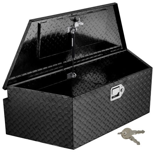 EliteEdge 39" Heavy Duty Aluminum Trailer Tongue Box with Lock – Waterproof Truck Tool Storage, Diamond Plate Utility Chest, Fits Pickup Beds, RVs, Flatbeds, Easy Install