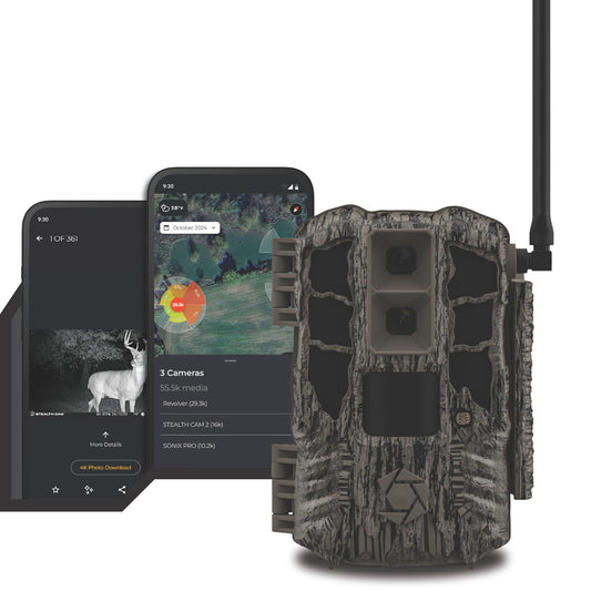 Stealth Cam Spectre 4K Pro Dual-Core Cellular Trail Camera – 56MP Photos – 4K Ultra HD Video w/Audio – AI Detection w/Rack Alert – PIR Zone Control – Dual Image Sensors – 32GB Memory – Command App
