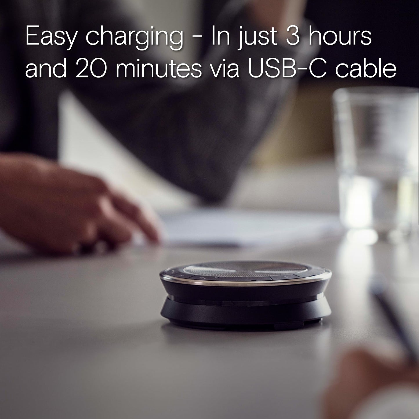 EPOS Expand SP 30T (1000225) Portable Bluetooth Speakerphone - Instant Conferencing Anywhere - Sound-Enhanced - PC, Mobile Phone & Softphone Connection